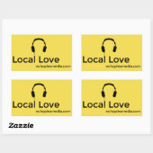 Lokale Liefde Stickers! Rechthoekige Sticker (Vel)