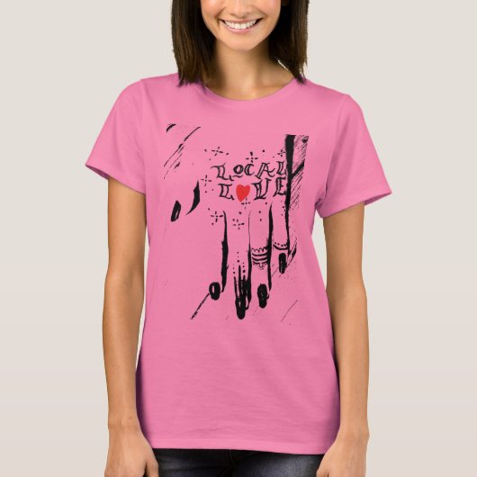 Lokale liefdesdames Night Pink Woman's T-shirt (Voorkant)