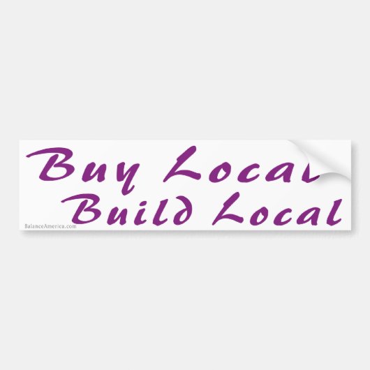 Lokale lokale Bumpersticker voor gebouwen kopen (Voorkant)