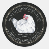 Lokale markt voor kippenonderdelen Etiket en Farme (Voorkant)