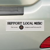 Lokale muziek ondersteunen! bumpersticker (Op auto)