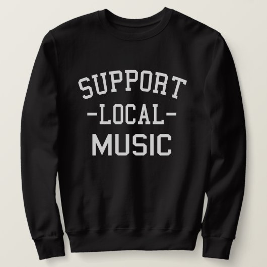 Lokale muziek ondersteunen trui (Design voorkant)
