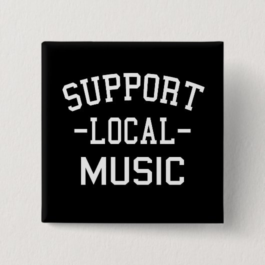 Lokale muziek ondersteunen vierkante button 5,1 cm (Voorkant)