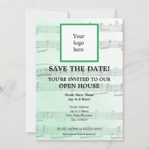Lokale muziekwinkel kiezen I Logo Open House Save The Date