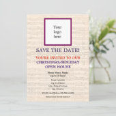 Lokale Muziekwinkel Logo Christmas III Open House Save The Date (Staand voorkant)