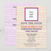Lokale Muziekwinkel Logo Christmas III Open House Save The Date (Voorkant / Achterkant)