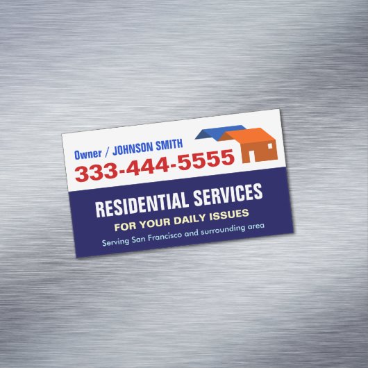 Lokale noodhuisvesting en woondiensten magnetisch visitekaartje (Voorbeeld)
