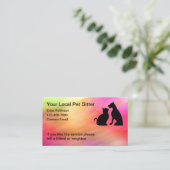 Lokale Pet Sitter Visitekaartjes Design Sjabloon (Staand voorkant)