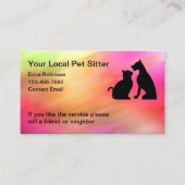 Lokale Pet Sitter Visitekaartjes Design Sjabloon (Voorkant)