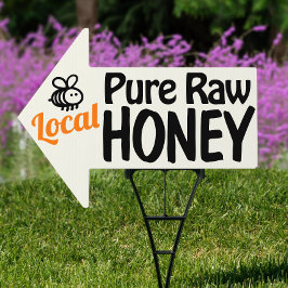 Lokale rauwe honing tuinbord