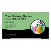 Lokale schoonmaakdienst Modern Visitekaartje Magne Magnetisch Visitekaartje (Voorkant)