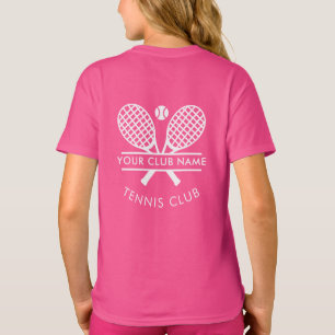 Lokale Tennis Club Naam Team Logo Custom T-shirt