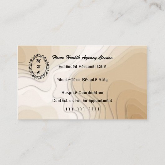 Lokale thuiszorg 3,5 inch x 2,0 inch Visitekaartje (Achterkant)