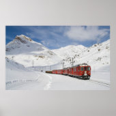 Lokale trein op de lijn Bernina Poster (Voorkant)