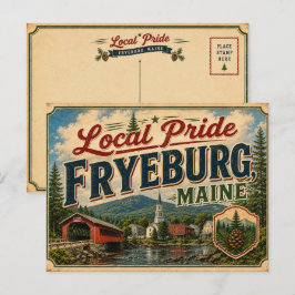 Lokale trots in Fryeburg Maine ansichtkaart Briefkaart