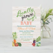 Lokale vegetarische Baby showers Kaart (Staand voorkant)