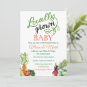 Lokale vegetarische Baby showers Kaart (Staand voorkant)