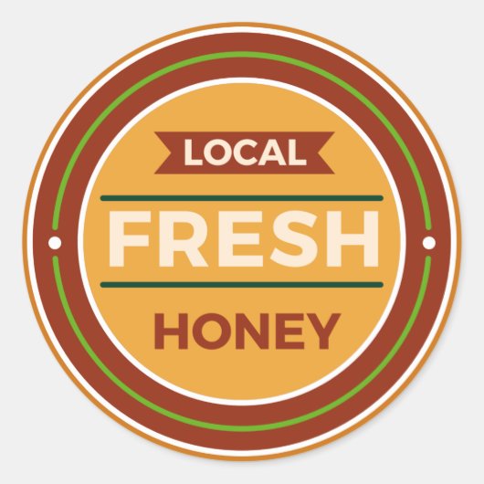 Lokale verse honing informatie ronde sticker (Voorkant)
