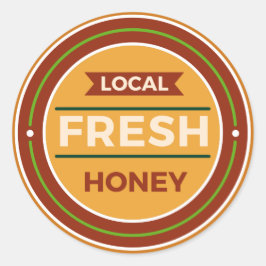 Lokale verse honing informatie ronde sticker