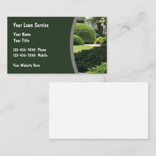 Lokale Visitekaartjes voor de Lawn Service (Voorkant / Achterkant)