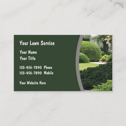 Lokale Visitekaartjes voor de Lawn Service (Voorkant)