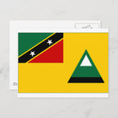 Lokale vlag van Saint Kitts Nevis Briefkaart (Voorkant / Achterkant)