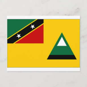 Lokale vlag van Saint Kitts Nevis Briefkaart