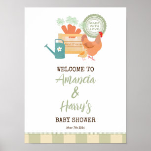 Lokale Welkomstbord voor Baby Shower Poster