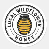 Lokale Wildflower Honey Sticker (Voorkant)
