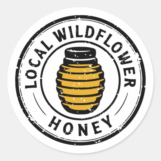 Lokale Wildflower Honey Sticker (Voorkant)