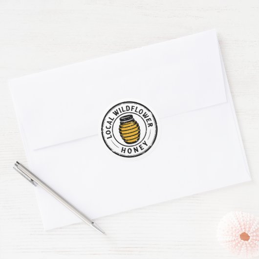 Lokale Wildflower Honey Sticker (Envelop)