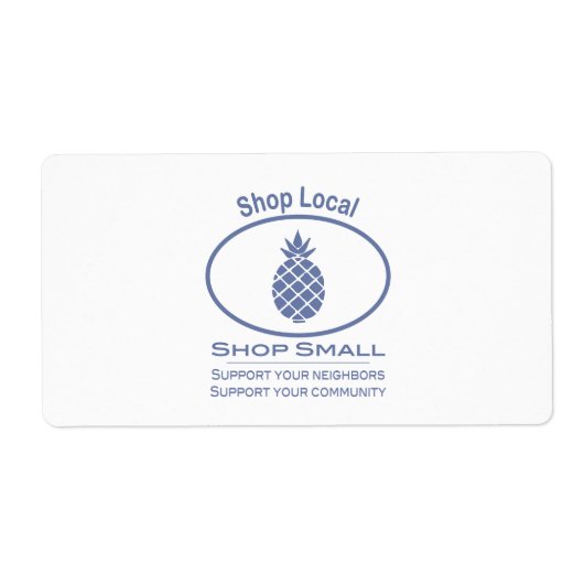 Lokale winkel etiket (Voorkant)