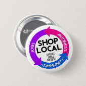 Lokale winkel ronde button 5,7 cm (Voorkant /achterkant)