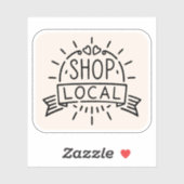Lokale winkel sticker (Vel)