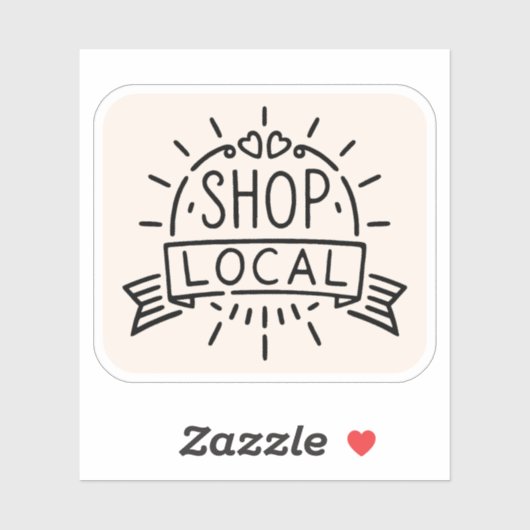 Lokale winkel sticker (Vel)