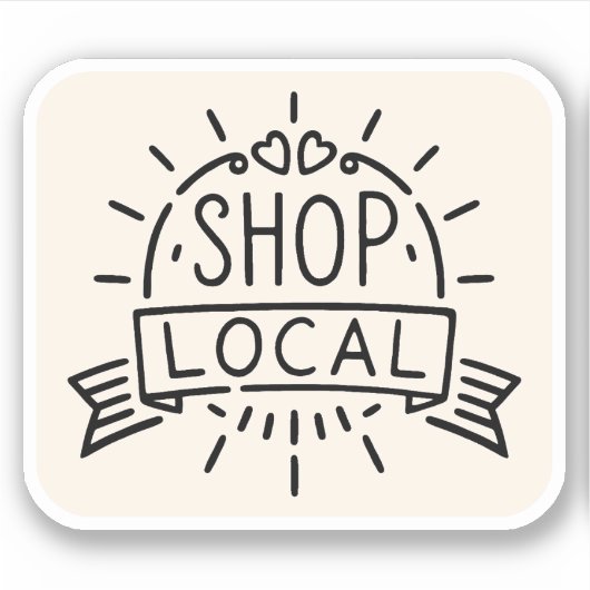 Lokale winkel sticker (Voorkant)