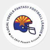 Lokale Yokel 10e jaar Sticker (Voorkant)