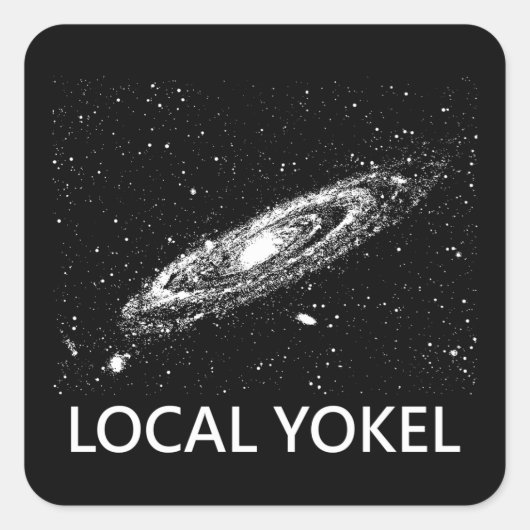 Lokale Yokel Vierkante Sticker (Voorkant)