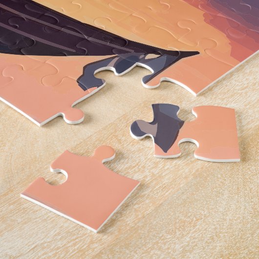 Lokale zonsondergang Gevist Legpuzzel (Zijkant)