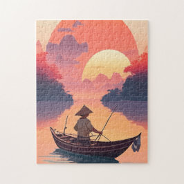Lokale zonsondergang Gevist Legpuzzel