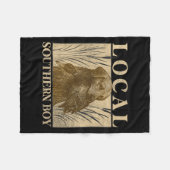 Lokale Zuidelijke Jongen Eend Jagen Zwart Lab Outd Fleece Deken (Voorkant (Horizontaal))