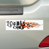 Lokalen slechts 1 Bumpersticker (Op auto)