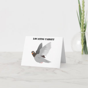Lokaliseren Target Grey Pigeon Funny Cartoon Kaart
