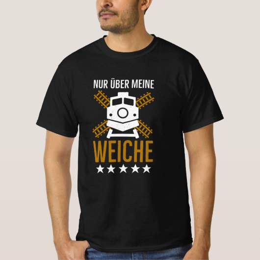Lokführer Weiche lustige Eisenbahner Sprüche T-shirt (Voorkant)