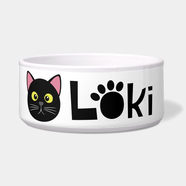 Loki Black Cat Bowl Voerbakje (Voorkant)