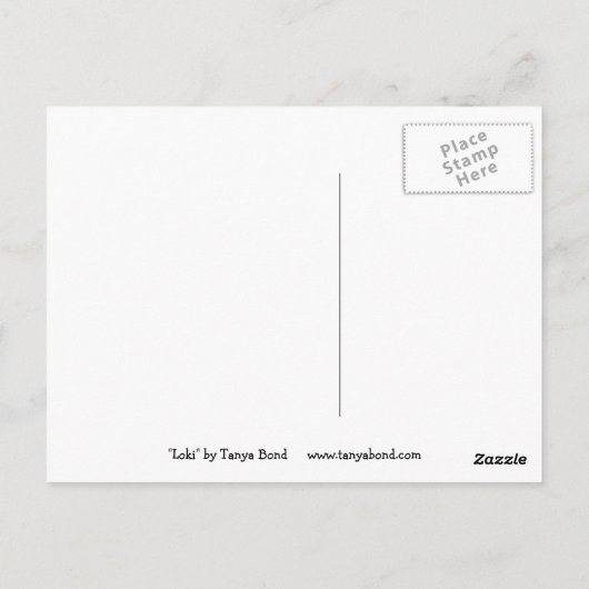 Loki Briefkaart (Achterkant)