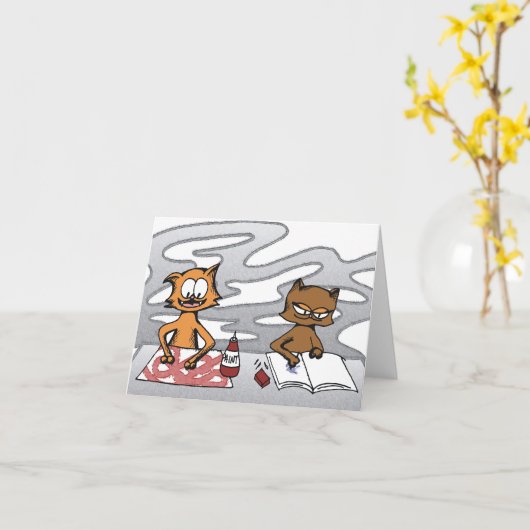 Loki en Mayday Paw Schilderen Kaart (Gele Bloem)