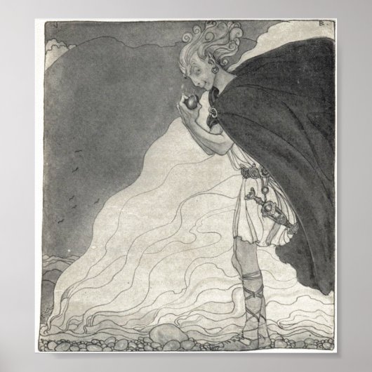 Loki Finds Gullveig's Heart - John Bauer Poster (Voorkant)