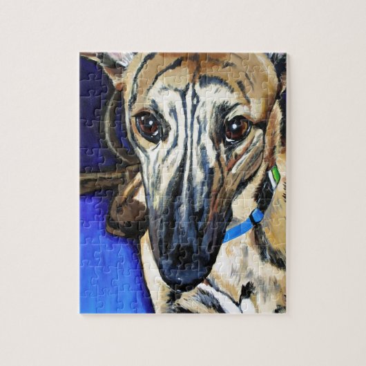 Loki - Lurcher dog Legpuzzel (Verticaal)