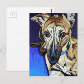 Loki - Lurcher hond Briefkaart (Voorkant / Achterkant)